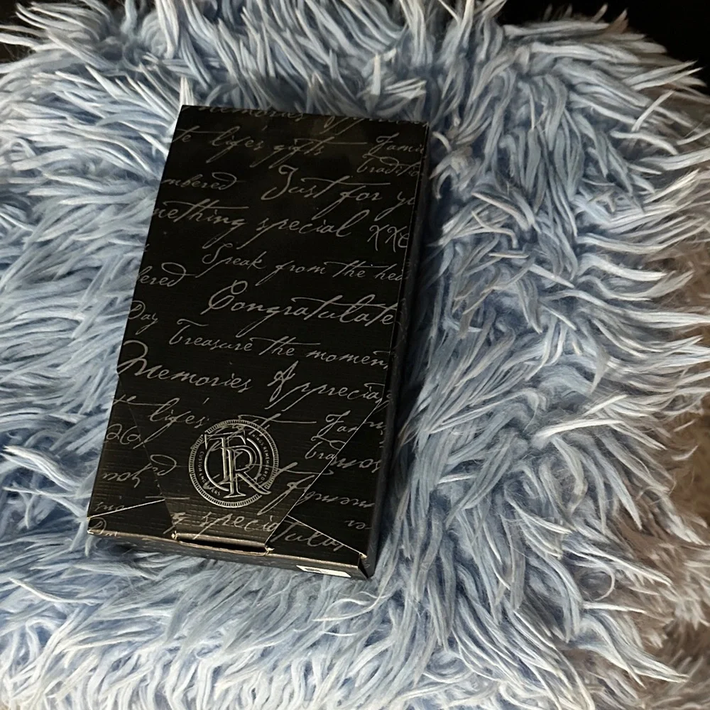 Source Unknown Striped Flask Set with Silver and Pink Accents